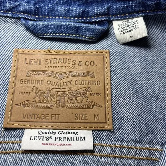 Pink & Silver Fashion Boho-Chic One Of A Kind Levi's Hand Beaded M Denim Jacket - Picture 13 of 16